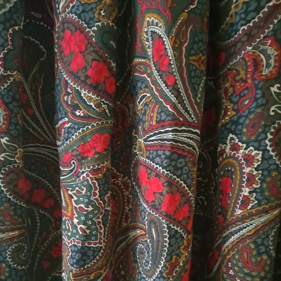 Pendleton Multicolored Rayon Paisley Pattern Pleated Midi Skirt - Size 10 - Picture 7 of 7